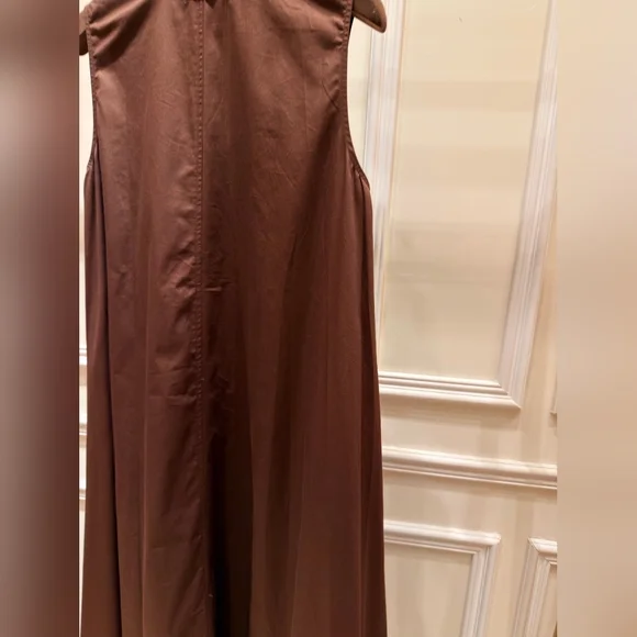 Dissh Gabby Bitter Choc Oversized Cotton Midi Dress - Picture 14 of 16